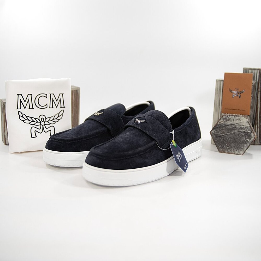 MCM Mens Neo Terrain Suede Leather Sneakers Driving  Shoes Size 43 10 NIB $790